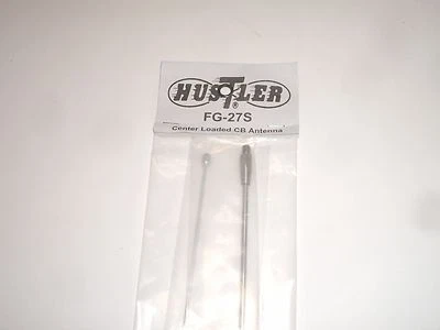HUSTLER FG-27S WHITE 48" CENTER LOADED TRUCKER CB RADIO ANTENNA 3/8-24  - Image 1 of 2