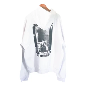 Wolves of Wall Street Hoodie Leandro Lopes Handmade Designer White Size XL Money - Picture 1 of 3