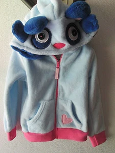 NEW Hoodsbee girls hoodie becomes a plush friend Panda Crystal Blue Sze 5 Jacket - Picture 1 of 12