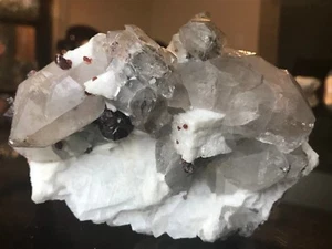 Smoky Quartz with Aquamarine + Garnet + Mica (840g) - Picture 1 of 12