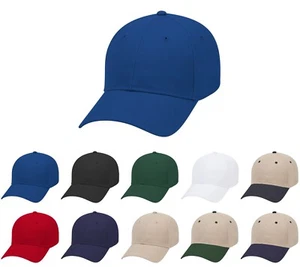Cappello da baseball pesante cotone spazzolato costruito twill 6 pannelli berretto tinta unita corona bassa - Foto 1 di 35