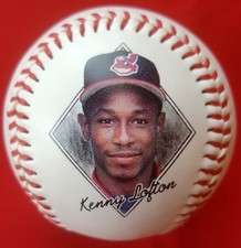 KENNY LOFTON #7 1997 Photo Baseball (1996 Stats) CLEVELAND INDIANS Jacobs Field