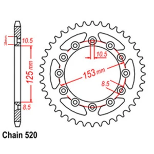 RK 38T Rear Sprocket for Honda CRF300 Rally ABS/CRF300LRA 2021-2023 - Picture 1 of 2