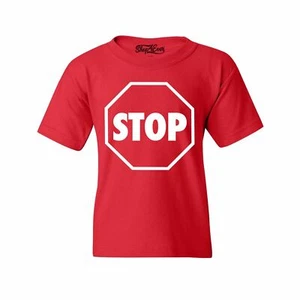 Stop Sign Youth's T-Shirt Funny Halloween Costume Party Shirts - Picture 1 of 3