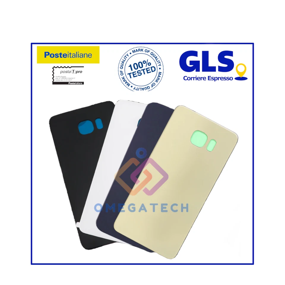 OMEGATECH Scocca Posteriore batteria +Colla per Samsung Galaxy S6 Sm-G920 Vetro =Originale