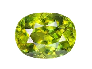 2.62cts Green yellow natural sphene oval cut loose gemstones "see video" - Picture 1 of 3
