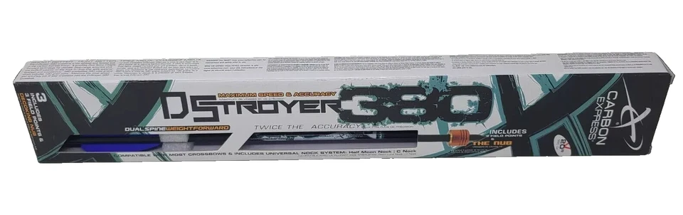 Carbon Express D-Stroyer 380 Crossbolt (52539), paquete de 3 negro y NUEVO Y ENVÍO GRATUITO Foto 1 de 1