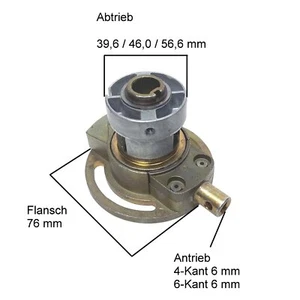 Kurbelgetriebe Kegelradgetriebe 3:1 Rolladen Getriebe Kurbel 40mm für Rund Welle - Picture 1 of 6