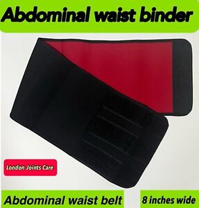 Black Abdominal Binder Hernia Support Back Stomach Compression Belt Neoprene UK