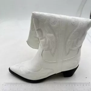 Cowboy Boots For Women Pointy Toe Women's Western Boots Cowgirl Boots White Shoe - Picture 1 of 7