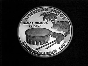 2009 S  AMERICAN SAMOA  QUARTER FROM  PROOF SET - Picture 1 of 2