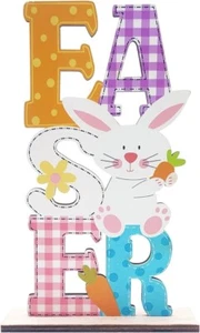 Easter Table Decorations Wooden Centerpiece Signs for Dining Room Table Easter - Picture 1 of 4