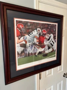 Auburn Football "Greg Gamble" Framed/Matted/Numbered/Signed "Eye of the Tiger" - Picture 1 of 9