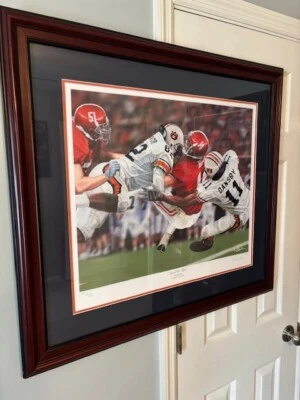 Auburn Football "Greg Gamble" Framed/Matted/Numbered/Signed "Eye of the Tiger" - Image 1 of 4