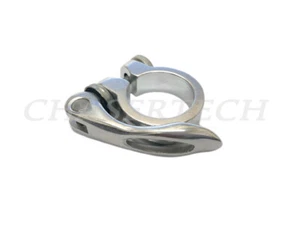 New MTB Bike Seat Post Clamp 31.8mm 1-1/4" w/ Quick Release Silver - Picture 1 of 1