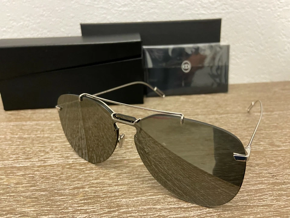 Christian Dior 0222 010 0t Palladium / Gray Silver Sunglasses