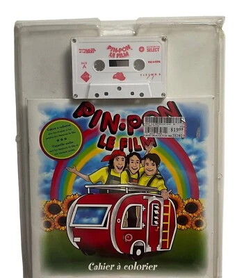 NEW PIN-PON Le Film Cassette Tape + Coloring Book - RARE Vintage 1999 Pin Pon - Image 1 of 4