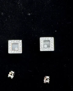 Boucles D'oreilles dans le goût de la collection Happy Diamonds en or gris 18k - Picture 1 of 2