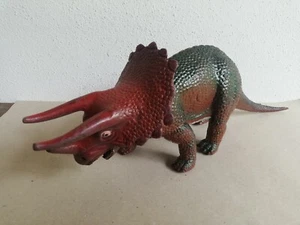 Triceratopo Dinosauro Gomma PVC Dinosauri Vintage Dormei China 1986 - Imagen 1 de 7