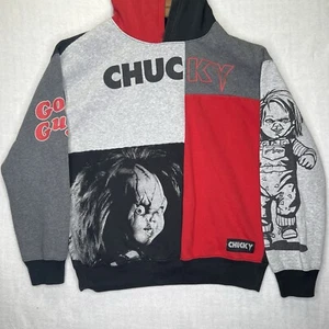 Chucky Hoodie Herren M rot schwarz weiß Allover Print Kinderspiel Film Sweatshirt - Bild 1 von 10