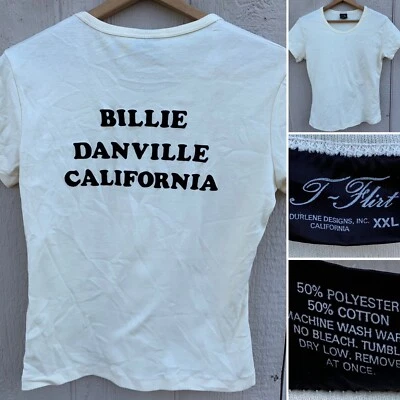 Camiseta vintage Billie Danville California hierro en letras T Flirt XXL años 80 Foto 1 de 4