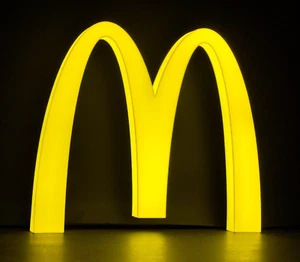 mcdonalds Insegna targa luminosa mc donald lighted sign Mc Donald's led logo BIG - Foto 1 di 7