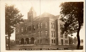North Platte High School, North Platte NE RPPC Vintage Postcard CC - Picture 1 of 2