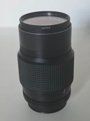 Teleobjetivo Konica Hexar AR 135mm F3.5 Japón enfoque manual con filtro Foto 1 de 4