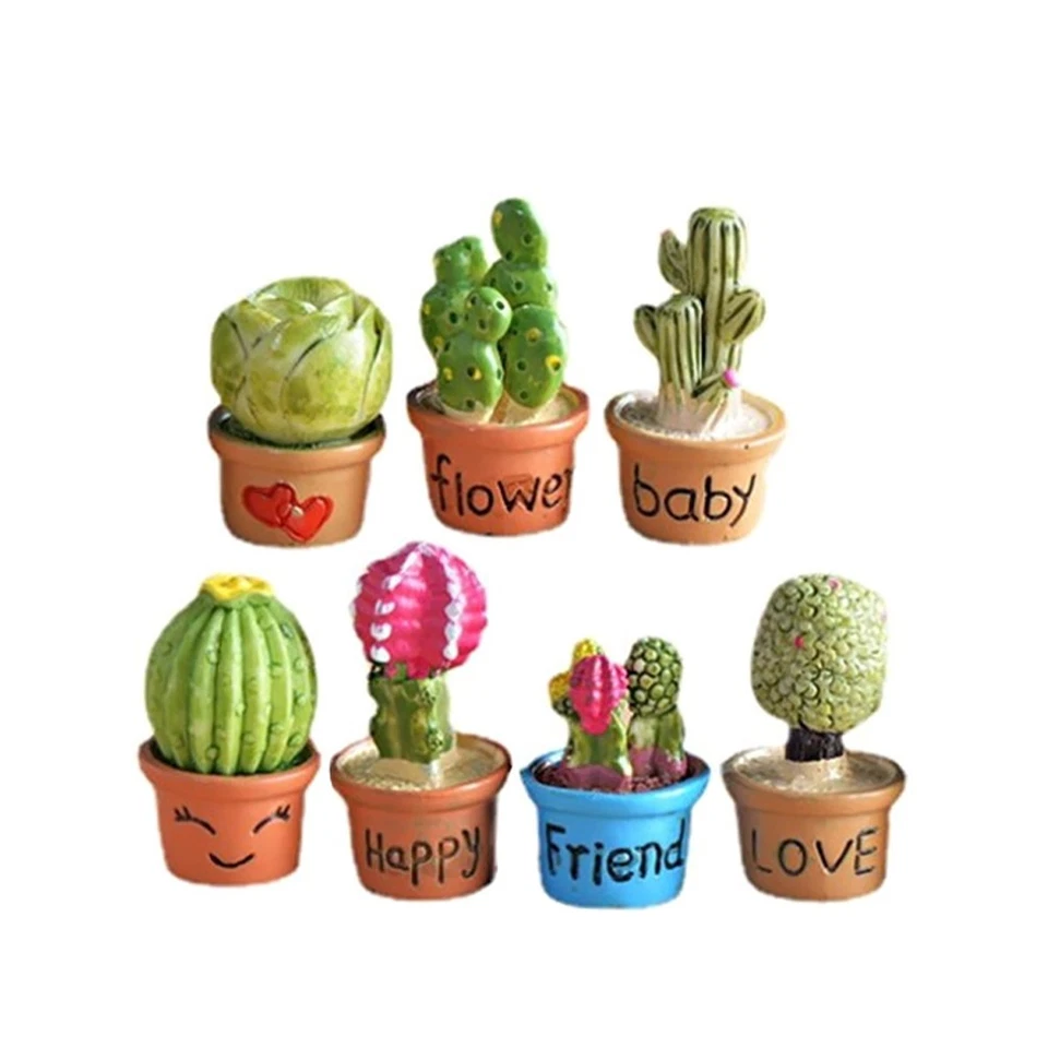 7Pcs Chic Mini Plant Decor Creative Bonsai Craft Miniature Landscaping Props - Image 1 of 4