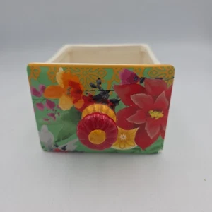 The Pioneer Woman Flea Market Tea Spice Box REPLACEMENT DRAWER Red Teal Floral - Picture 1 of 7
