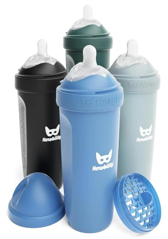  Bebé Doble Anticólicos 12 fl oz/340 ml c. Denim, Negro, Verde Oscuro, Gris Foto 1 de 1