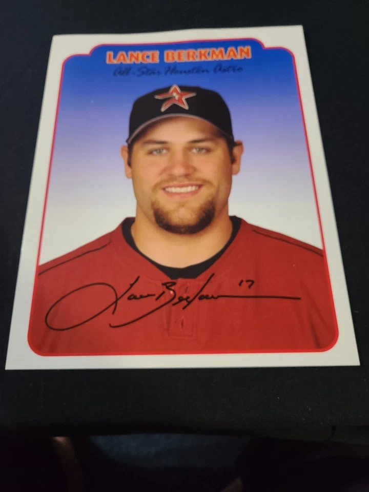 Фотография Лэнса Беркмана с автографом Astros All Star промо 8 1/2 x 11. - Изображение 1 из 1