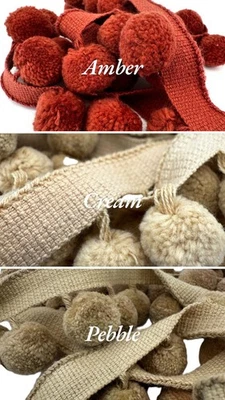 Adornos de pompón Crismar Bobbon Bobble vintage - 3 colores Foto 1 de 4