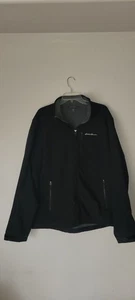 Chaqueta Eddie Bauer para hombre XL carcasa suave resistente a la intemperie forrada de vellón negra - Imagen 1 de 13