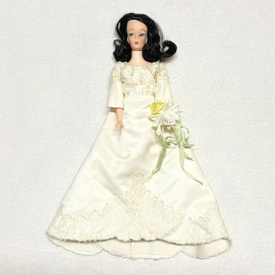 Vintage 1960s Uneeda Lilli-Style Barbie Clone Doll U Neck Black Hair Bride Wendy - Image 1 of 4