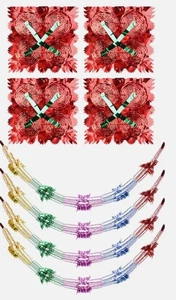 4 Pcs Christmas Foil Garland Festive Festival Hanging Tinsel Ceiling Decorations - Picture 1 of 1
