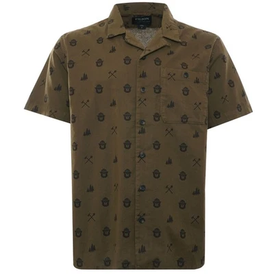 Filson X Smokey The Bear Camp Shirt 20116179 Marsh Olive Dark Short Sleeve CC - Image 1 of 4