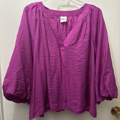 Blusa Sonoma Feminina Nova Balão Manga 3/4 Rosa Tamanho GG Decote V - Imagem 1 de 4