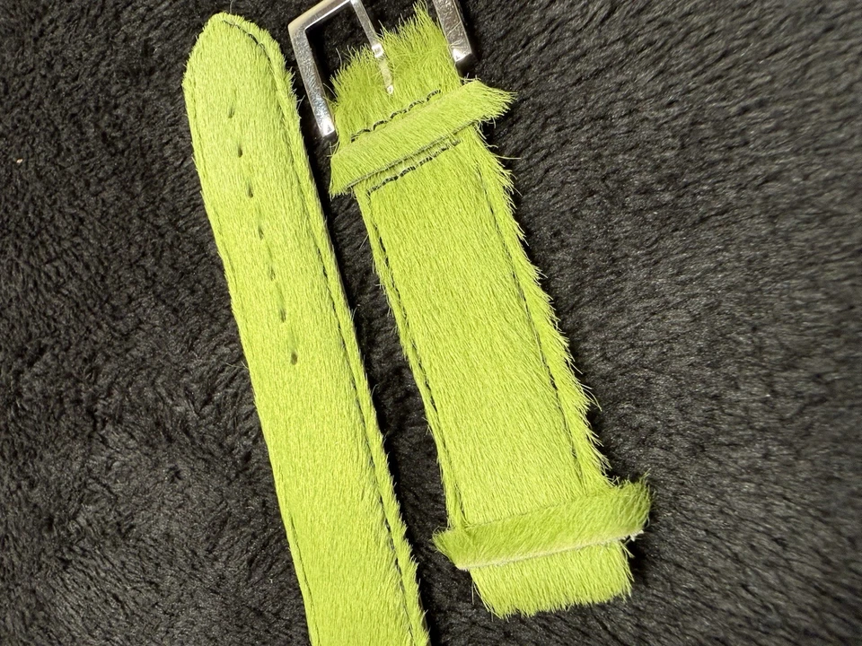 Correa de reloj de cuero Fendi pelo de pony verde nueva, genuina Fendi Foto 1 de 4