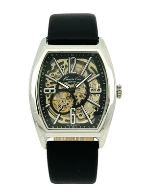 Kenneth Cole KC1750 Reloj Hombre Negro Automático Esqueleto Lujo Vestido Cuero Foto 1 de 4