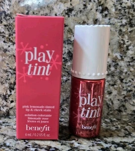 Benefit Play Tint 6.0ml/0.2oz Pink Lemonade Tinted Lip & Cheek Stain New in Box - Picture 1 of 5