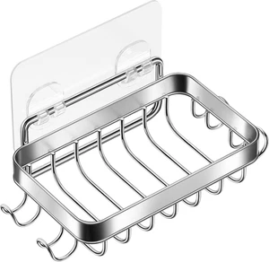 Duschwand Seifenschale Halter: Wandmontage Abtropfseife Rasierer Sparer für Badezimmer - Bild 1 von 6