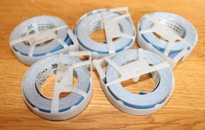 Dymo Embossing Label Tape 9mm x 3m White On Blue - Pack of 5 - Picture 1 of 2