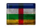 Blechschild Flagge Zentralafrikanische Republik 40x30 cm RO Deko Schild tin sign