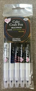 RAINBOW DUST EDIBLE DOUBLE ENDED INK PEN - Multi Pack - 5 CAKE DECORATING PENS - Picture 1 of 2