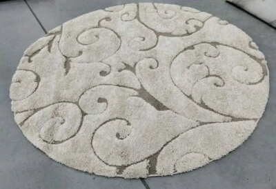 CREAM 6'-7" X 6'-7" Round Back Stain Rug, Reduced Price 1172706762 SG455-1113-7R - Image 1 of 4