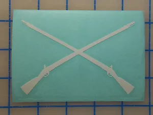 Infantry Sticker Decal 4" 5.5" 7.5" 11" Crossed Rifles Civil War Revolutionary - Picture 1 of 2