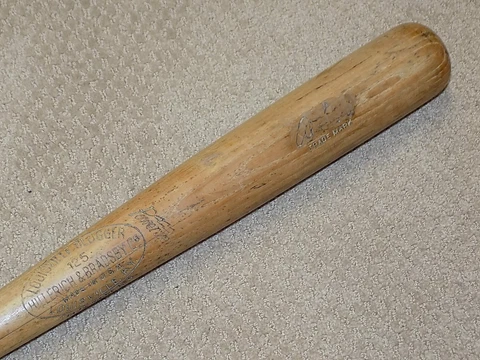Al Lopez H&B Game Used Bat Brooklyn Dodgers Pirates Braves White Sox HOF Cover