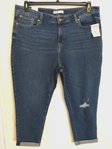 Levi Strauss Womens Jeans 22 W36 Blue Signature Boyfriend Mid-Rise Super Stretch - Picture 1 of 6