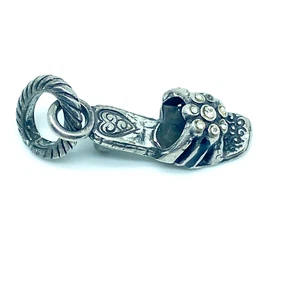 Brighton Shoe High Heel Sandal Charm Clear Crystal Detail - Picture 1 of 7